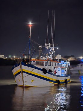Uma das embarcações vistoriadas em Santa Catarina