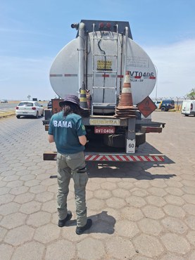 Veículo abordado durante a operação na Sefaz/DF
