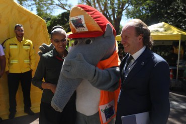 Labareda, fez questão de acompanhar a ministra Marina Silva pela exposição