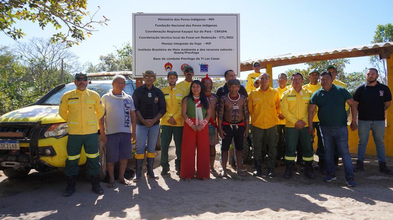 2025-06-26 Brigadistas indígenas em inauguração de nova base do Prevfogo.jpeg