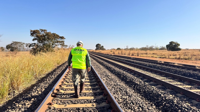 2025-08-22 Agente do Ibama durante vistoria na Ferrovia Norte-Sul.jpeg