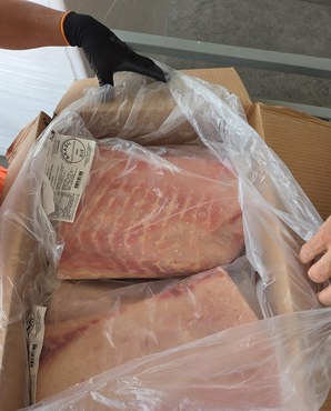 Parte da carga vistoriada