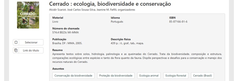 Exemplo de apresentação de livro na Biblioteca Digital