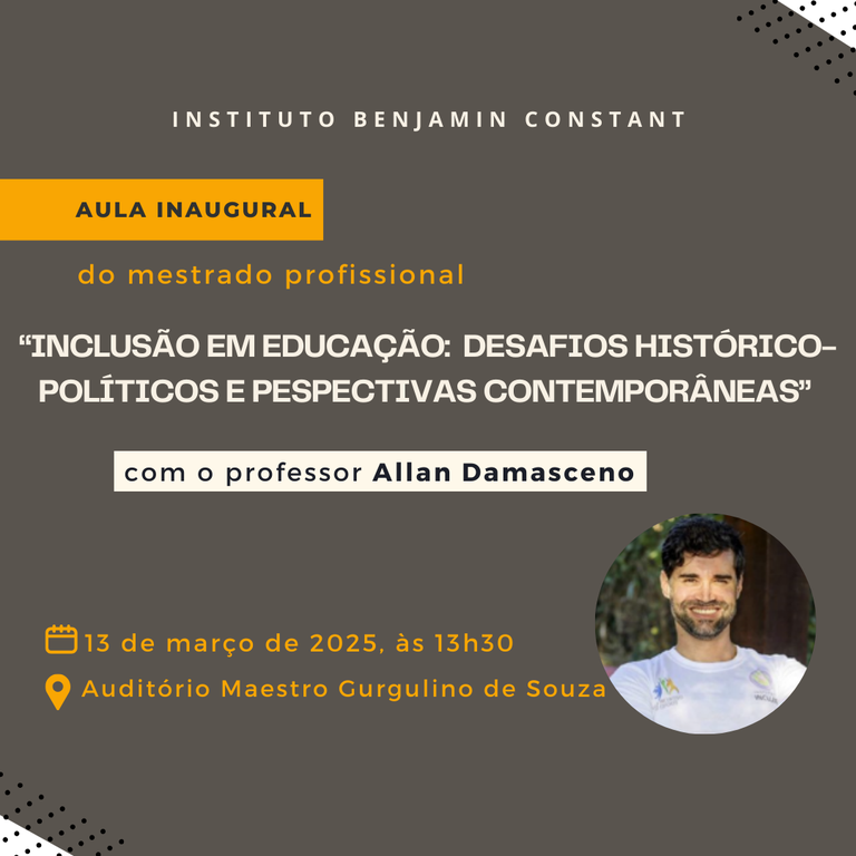 Card da Aula Inaugural do Mestrado 2025