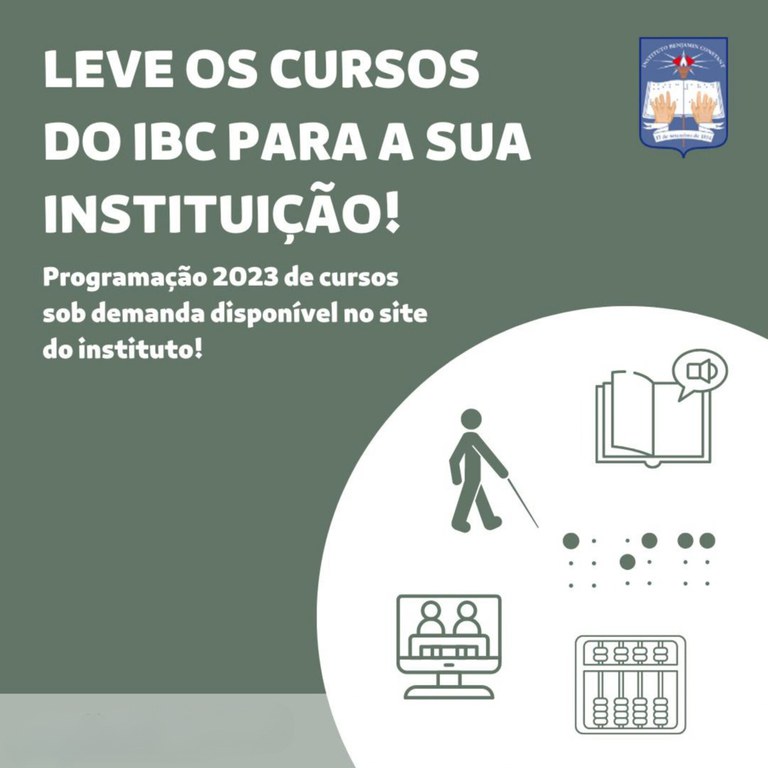 Arte da divulgação cursos sob demanda - incrições abertas em maio 2023