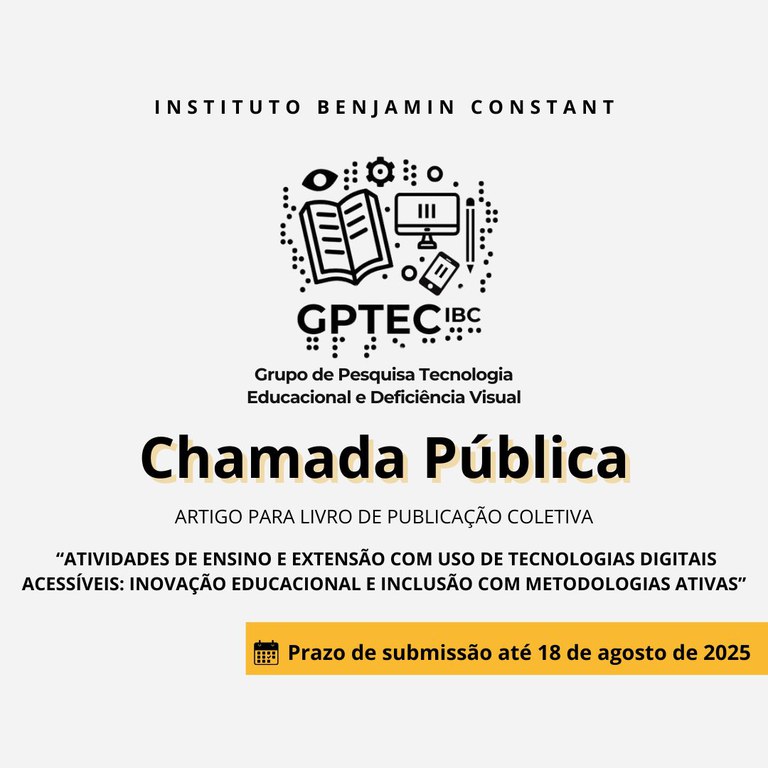 Card chamada pública para livro coletivo - GEPTEC