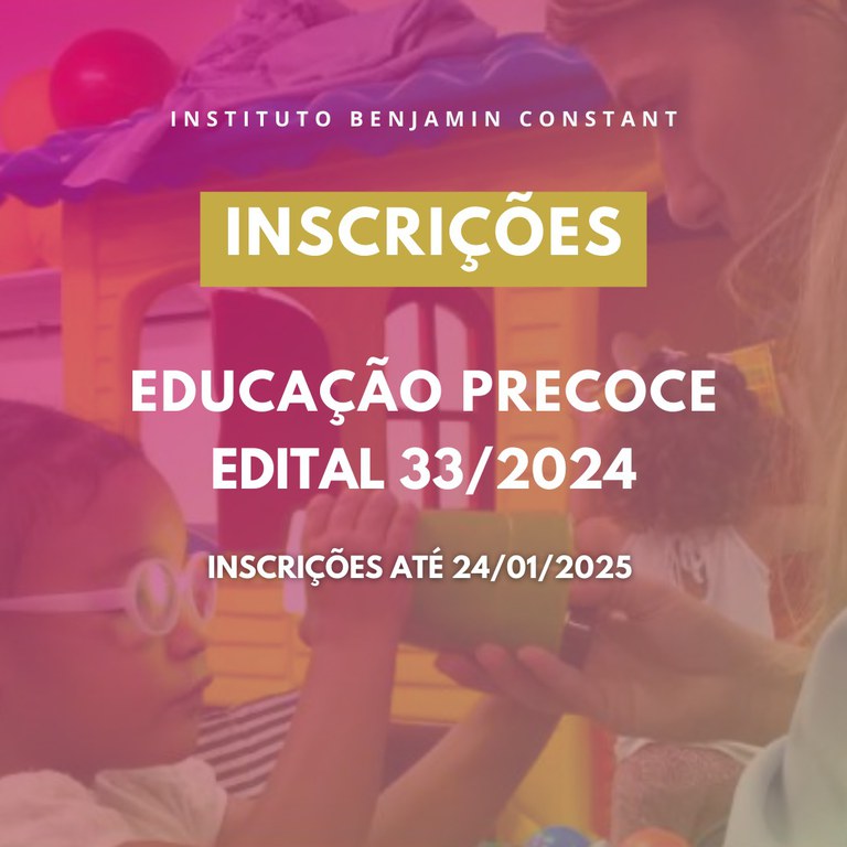 Card Inscrições para Educação Precoce ano 2025