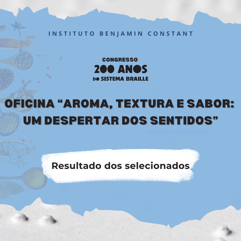 Oficina Aroma, Textura e Sabor: confira lista de alunos selecionados