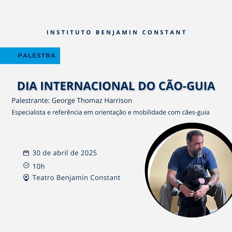 Palestra celebra o Dia Internacional do Cão-Guia