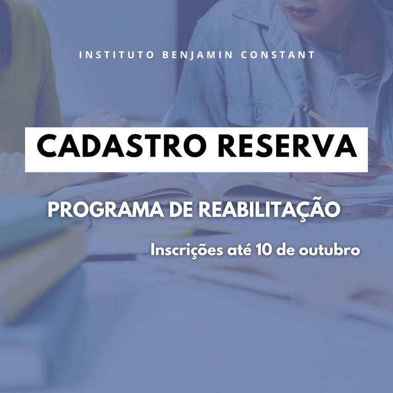 Programa de Reabilitação: inscrições abertas até dia 10 de outubro