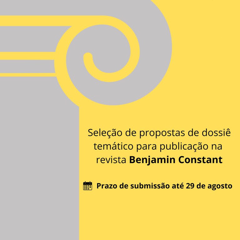Revista Benjamin Constant abre período de submissão de artigos