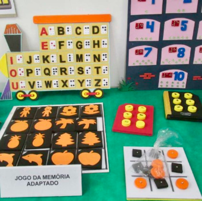 Foto expositiva de alguns materiais produzidos