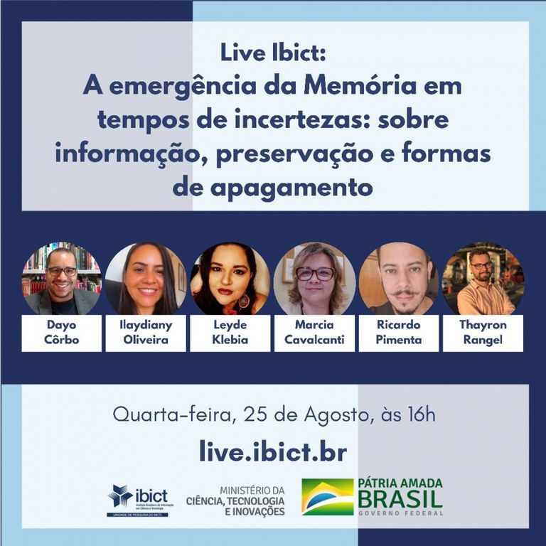 Participe da QuartaàsQuatro “A emergência da Memória em tempos de incertezas: sobre informação, preservação e formas de apagamento”
