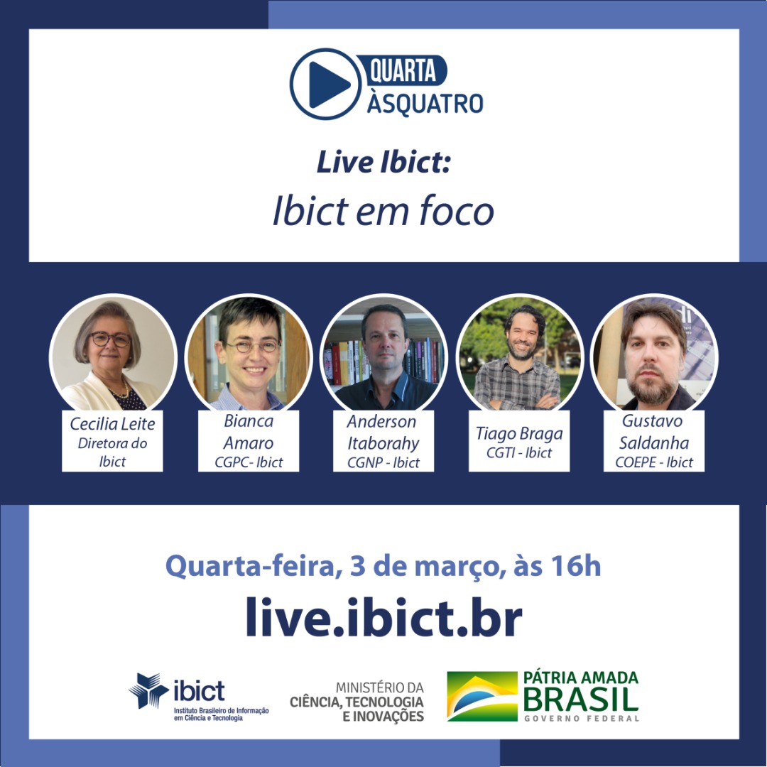 Live em homenagem aos 67 anos do Ibict vai apresentar o trabalho de vanguarda do instituto.jpg