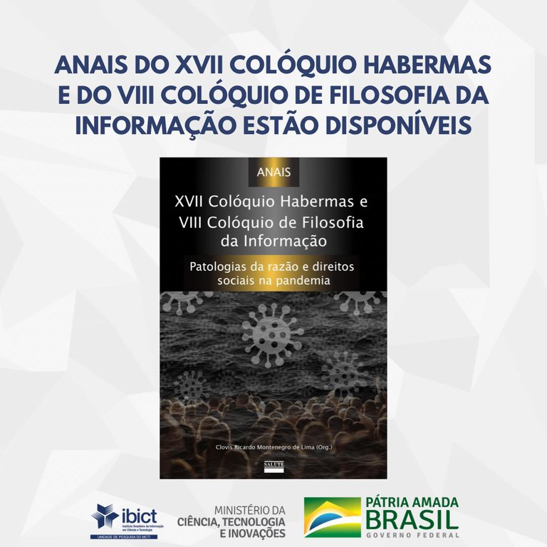 IMAGEM- Conheça os textos do XVII Colóquio Habermas e do VIII Colóquio de Filosofia da Informação