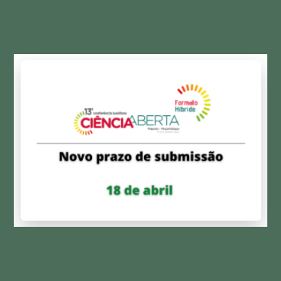 ConfOA 2022: prazo final para envio de trabalhos vai até dia 18 de abril