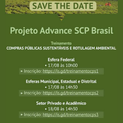 Treinamento em Compras Públicas Sustentáveis e Rotulagem Ambiental