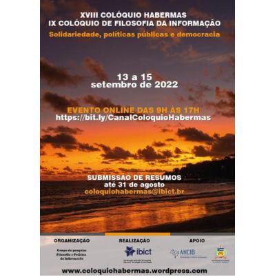 IMAGEM - Chamada aberta de trabalhos para os Colóquios Habermas e de Filosofia da Informação