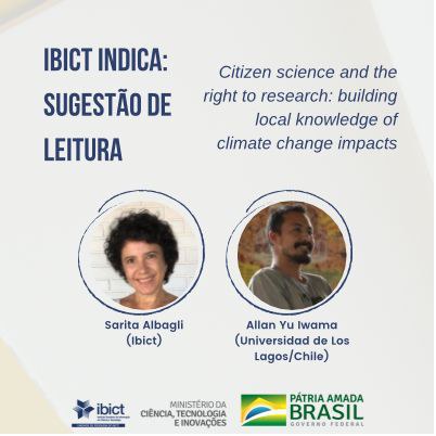 IMAGEM - Sugestão de Leitura - Citizen science and the right to research: building local knowledge of climate change impacts
