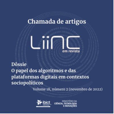IMG - Chamada de artigos da Liinc em Revista aborda o papel dos algoritmos e das plataformas digitais em contextos sociopolíticos