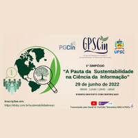 No dia 29 de junho, acontece o 1º Simpósio – “A Pauta da Sustentabilidade na Ciência da Informação”, organizado pelo Grupo de Pesquisa Gestão e Sustentabilidade na Ciência da Informação (GPSCin/UFSC). O Ibict participa do evento com uma apresentação da profa. Liz Rejane Issberner (PPGCI/IBICT/UFRJ) sobre as pesquisas realizadas pelo Grupo de Pesquisa: ECOINFO - Ecologia, Informação e Inovação. Já Priscila Sena (IBICT- FEBAB) participa da mesa-redonda “A importância da discussão da Sustentabilidade na Ciência para a Sociedade”. O evento é online gratuito