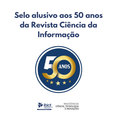 Selo Alusivo aos 50 anos da Revista Ciência da Informação