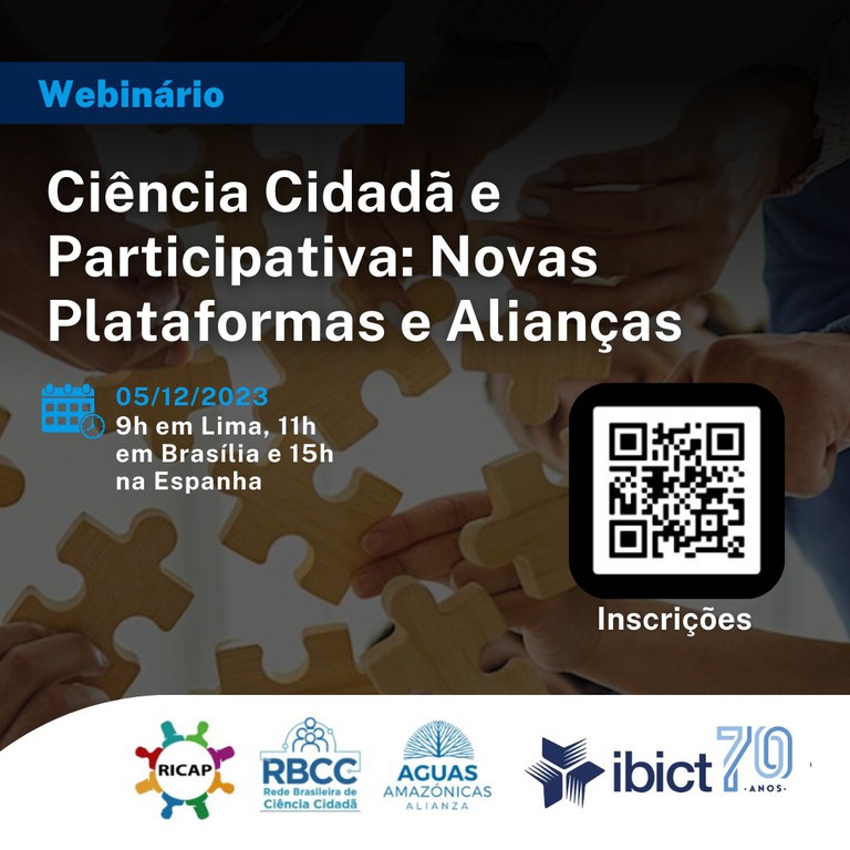 Webinário: “Ciência Cidadã e Participativa: Novas Plataformas e Alianças"