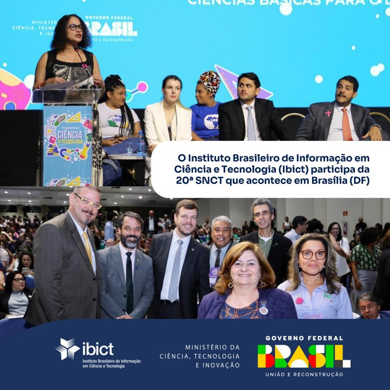 O Instituto Brasileiro de Informação em Ciência e Tecnologia (Ibict) participa da 20ª SNCT que acontece em Brasília (DF)