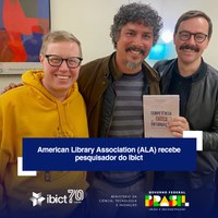 O pesquisador Arthur Coelho Bezerra, da COEPI-Ibict, se reuniu com a presidente da American Library Association (ALA), a professora Emily Drabinsky.
