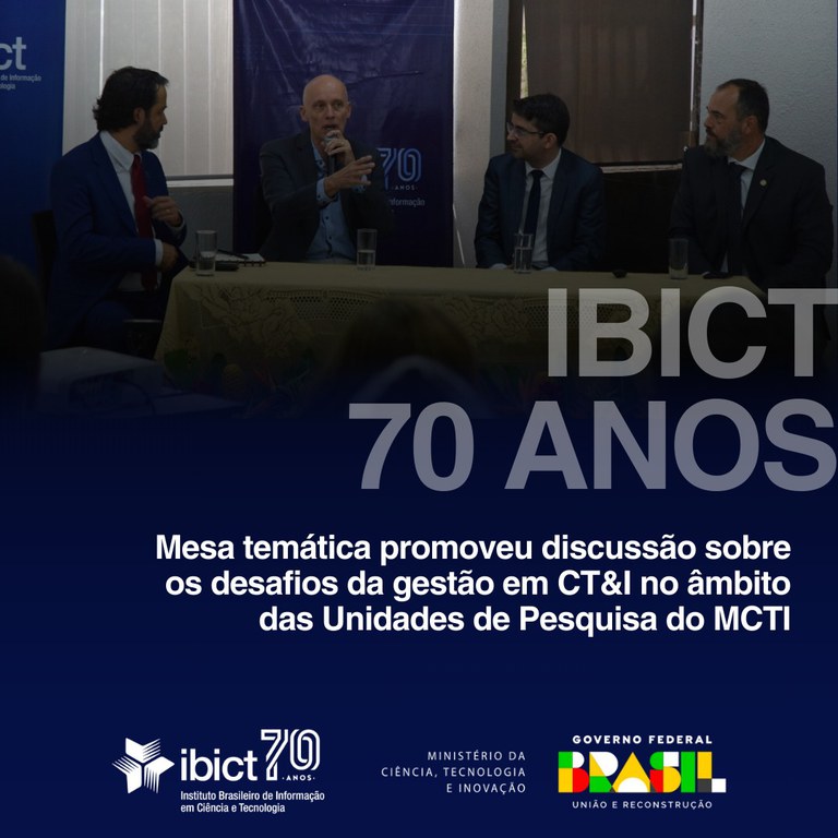 Mesa temática promoveu discussão sobre os desafios da gestão em CT&I no âmbito das Unidades de Pesquisa do MCTI