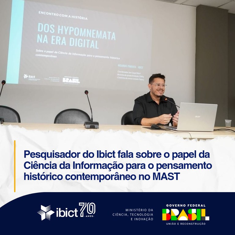 Pesquisador do Ibict fala sobre o papel da Ciência da Informação para o pensamento histórico contemporâneo no MAST