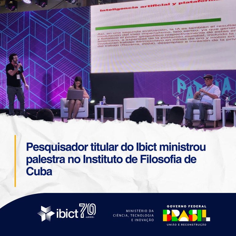 Pesquisador titular do Ibict ministrou palestra no Instituto de Filosofia de Cuba