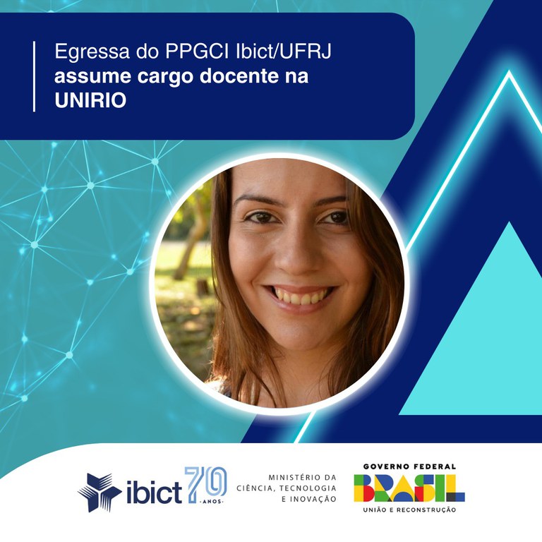 Egressa do PPGCI-Ibict/UFRJ assume cargo docente na UNIRIO