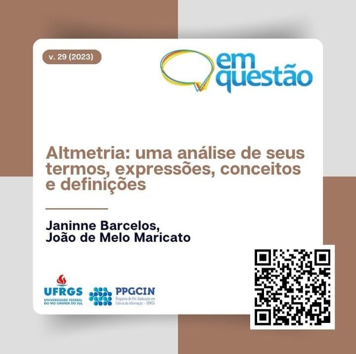 Sugestão de leitura: Altmetria - uma análise de seus termos, expressões, conceitos e definições