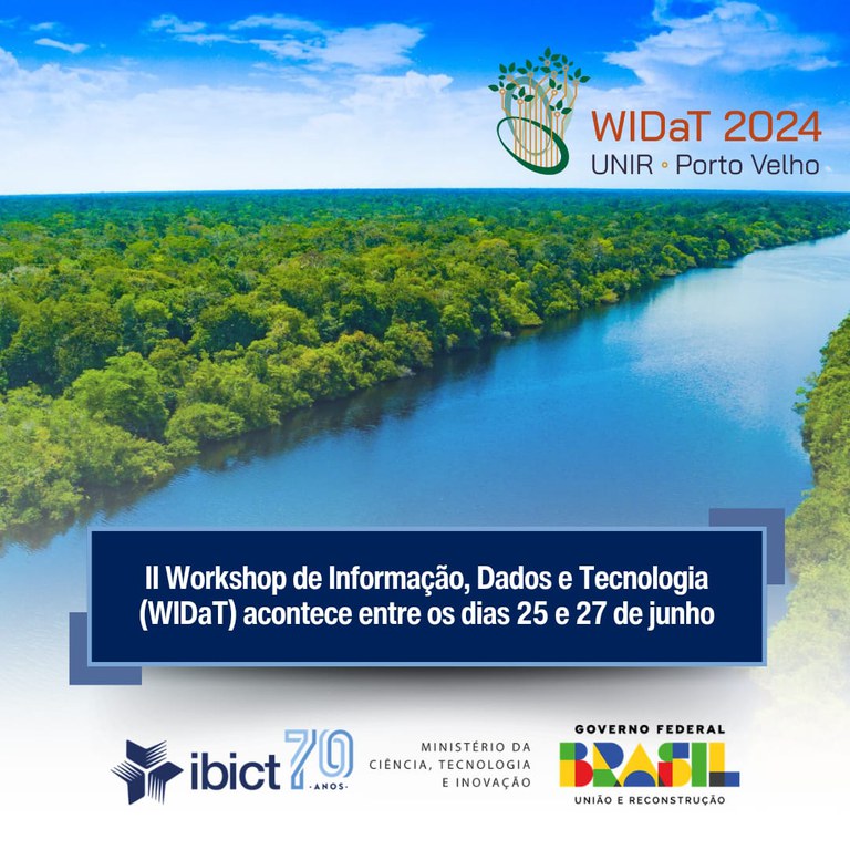 VII Workshop de Informação, Dados e Tecnologia (WIDaT) acontece entre os dias 25 e 27 de junho