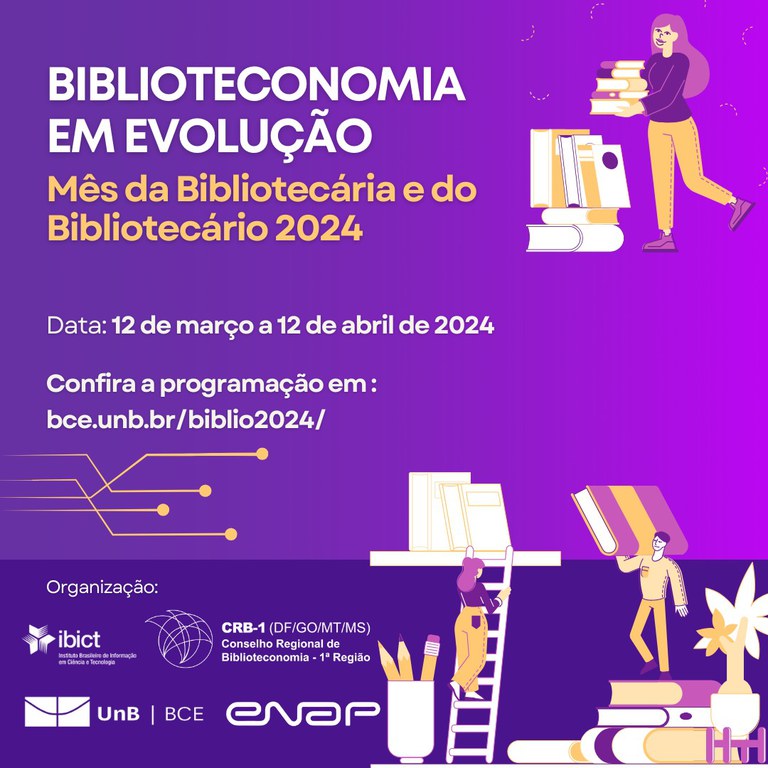 Vem aí o Mês da Bibliotecária e do Bibliotecário 2024 sob a temática “Biblioteconomia em evolução”