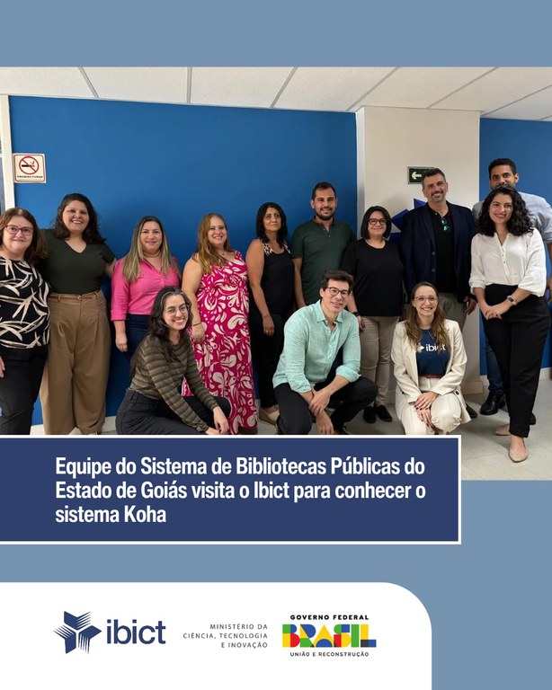 Equipe do Sistema de Bibliotecas Públicas do Estado de Goiás visita o Ibict para conhecer o sistema Koha