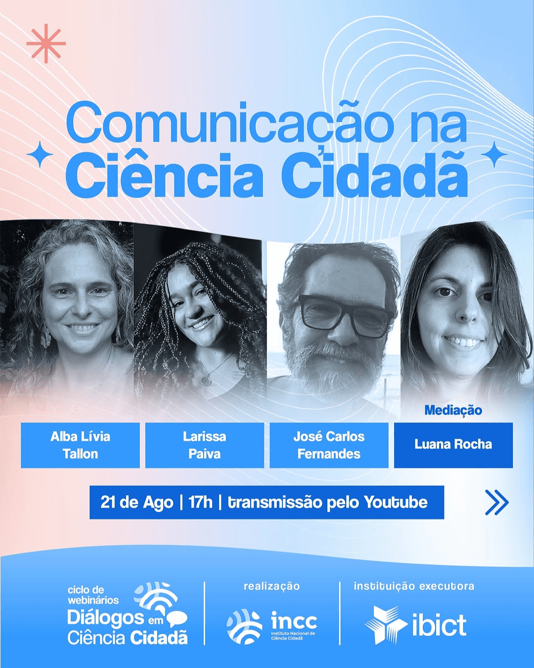 IMG-  “Comunicação na Ciência Cidadã” é o tema da 7ª edição do ciclo de diálogos do INCC