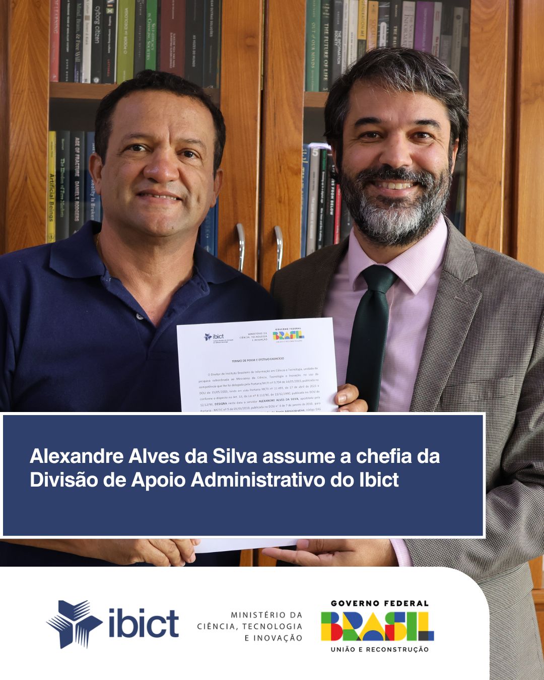 Alexandre Alves da Silva assume a chefia da Divisão de Apoio Administrativo do Ibict