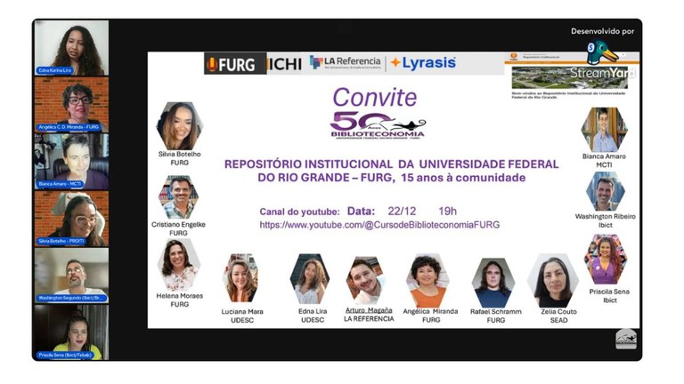 IMG-  Celebração dos 15 anos do Repositório Institucional da Universidade Federal do Rio Grande (FURG) conta com participação do Ibict