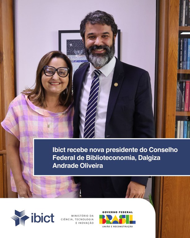Ibict recebe nova presidente do Conselho Federal de Biblioteconomia, Dalgiza Andrade Oliveira