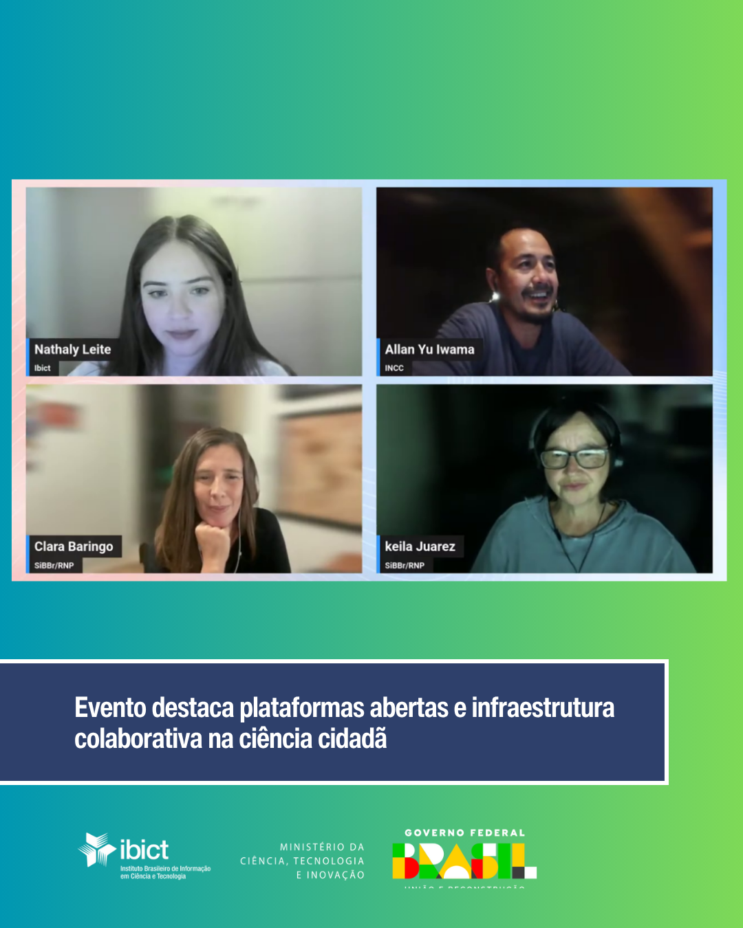 IMG -  Evento destaca plataformas abertas e infraestrutura colaborativa na ciência cidadã