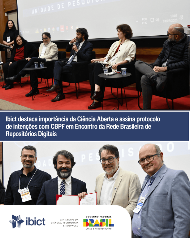 IMG -  Ibict destaca importância da Ciência Aberta e assina protocolo de intenções com CBPF em Encontro da Rede Brasileira de Repositórios Digitais