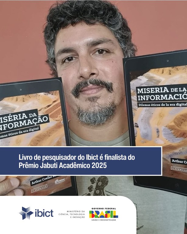 Livro de pesquisador do Ibict é finalista do Prêmio Jabuti Acadêmico 2025