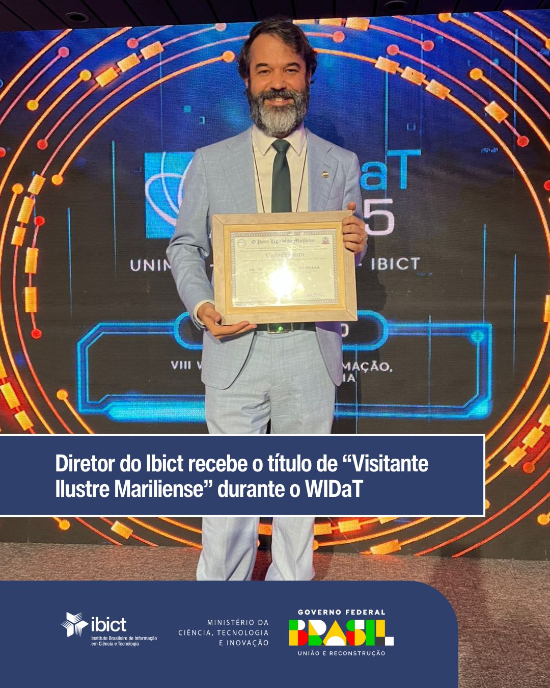 Diretor do Ibict recebe o título de “Visitante Ilustre Mariliense durante o WIDaT