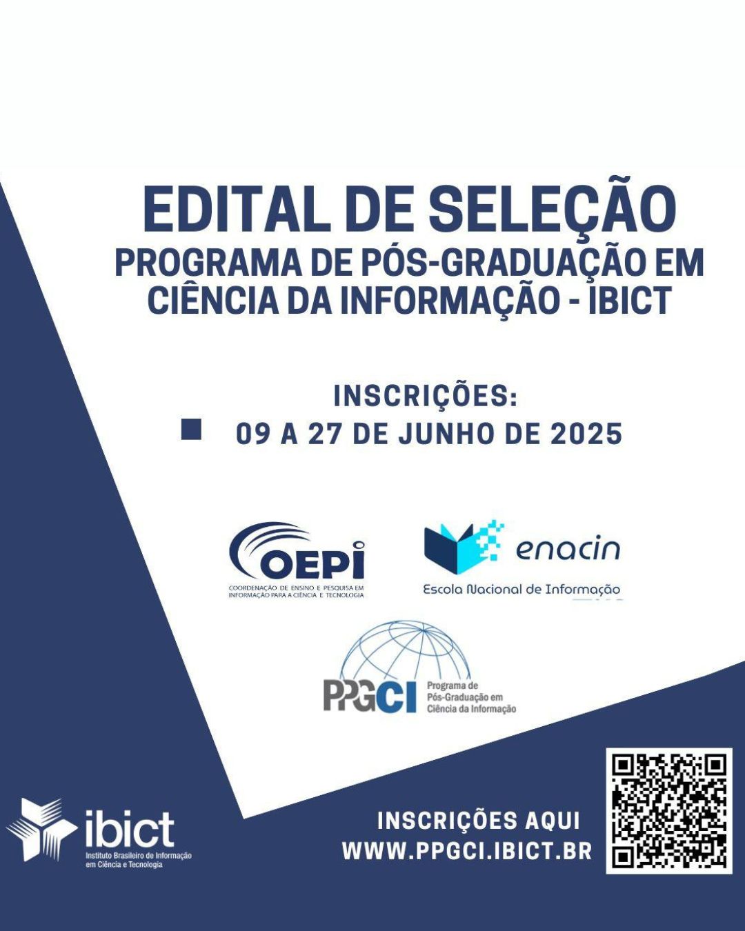 Ibict lança edital para seleção de mestrado e doutorado em Ciência da Informação com início no segundo semestre de 2025