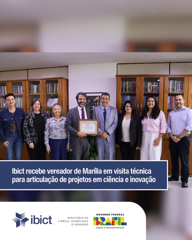 Ibict recebe vereador de Marília em visita técnica para articulação de projetos em ciência e inovação