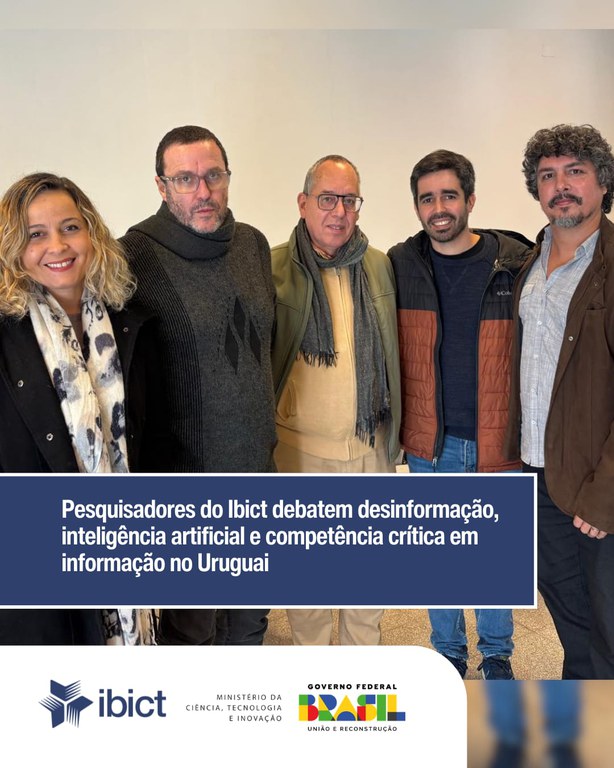 Pesquisadores do Ibict debatem desinformação, inteligência artificial e competência crítica em informação no Uruguai