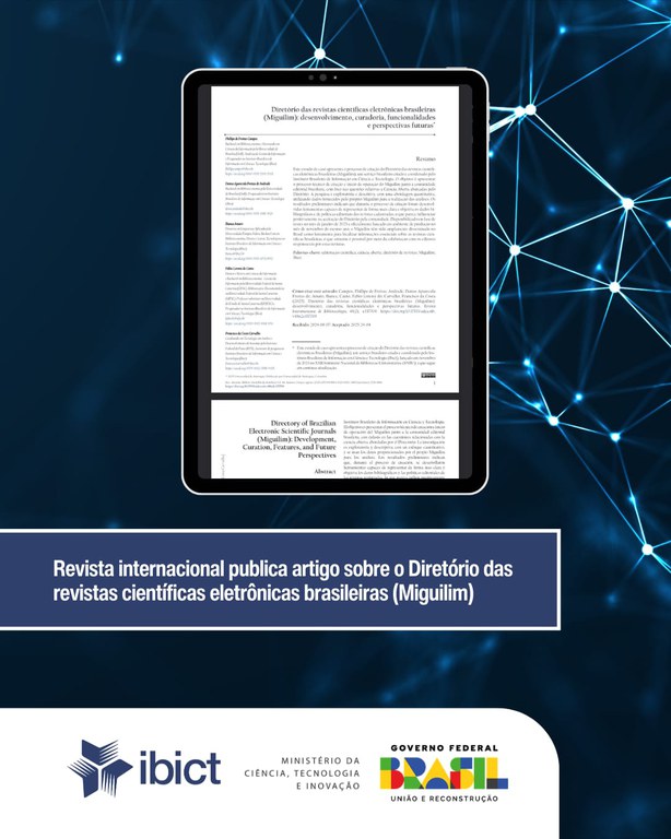 IMG - Revista Interamericana de Bibliotecología publica artigo sobre o Diretório das revistas científicas eletrônicas brasileiras (Miguilim)