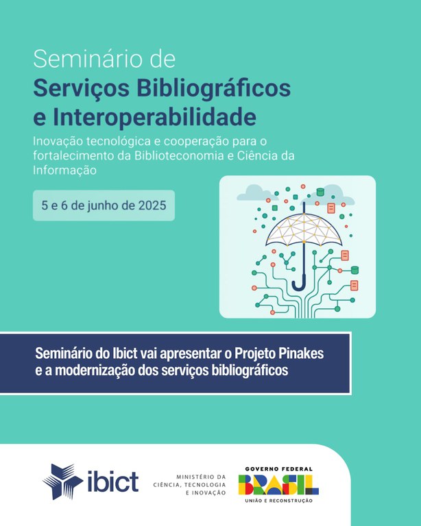 IMG -  Seminário do Ibict vai apresentar o Projeto Pinakes e a modernização dos serviços bibliográficos